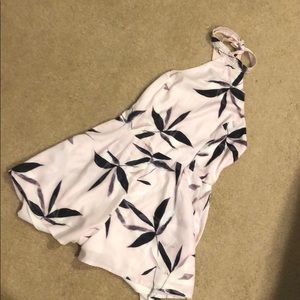 Tropical halter romper